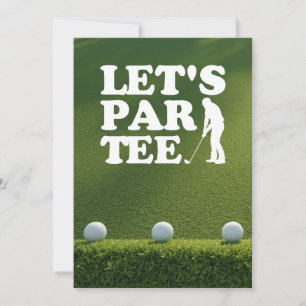 Golf slaat bal van par tee op groen gras kaart