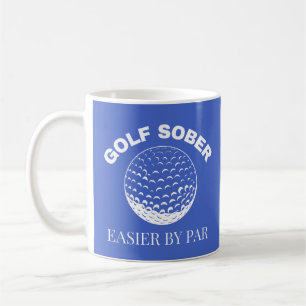 Golf Sober Easier door Par Funny Golfing Quote Koffiemok
