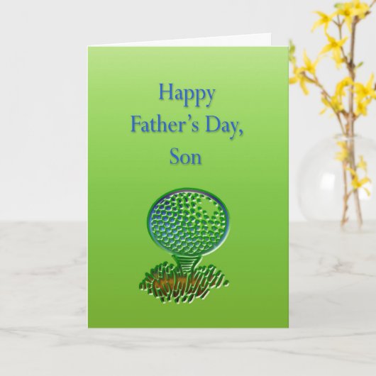 Golf Son Vaderdag Kaart (Gele Bloem)