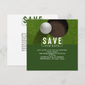 Golf sparen de datum golfbal die gat in één zetten kaart (Voorkant / Achterkant)