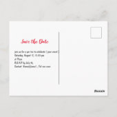 Golf sparen de datum met golfbal en zandwig briefkaart (Achterkant)