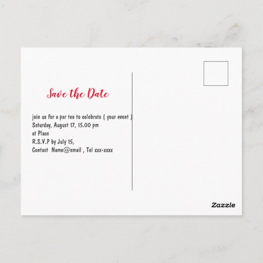 Golf sparen de datum met golfbal en zandwig briefkaart (Achterkant)