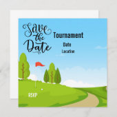 Golf sparen de Datum met uitzicht golfbaan (Voorkant / Achterkant)
