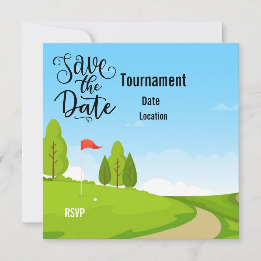 Golf sparen de Datum met uitzicht golfbaan (Voorkant)