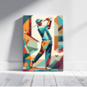 Golf speler kubisme canvas