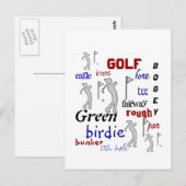 Golf, sport, Motivatie Briefkaart (Voorkant / Achterkant)