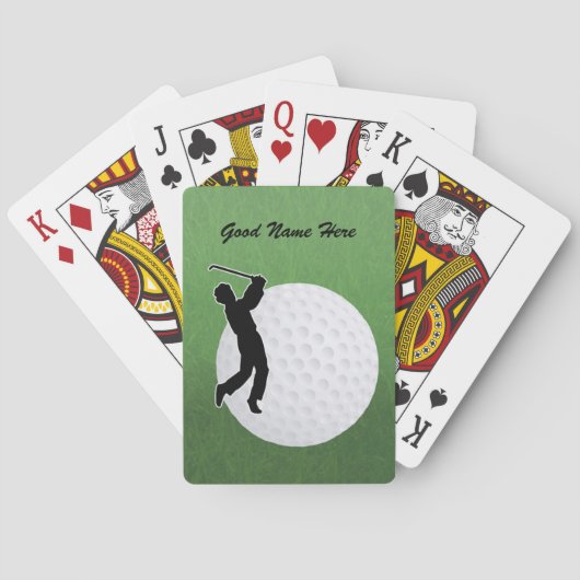 Golf Sports Emphasis golfer ball personalize Pokerkaarten (Achterkant)