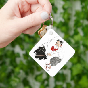 Golf Sports Humor, Funny Gekke Golfer Sleutelhanger