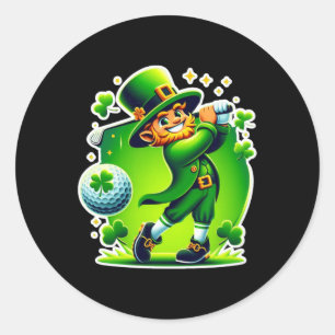 Golf St Patricks Day Golf Irish Golfen 1 Ronde Sticker