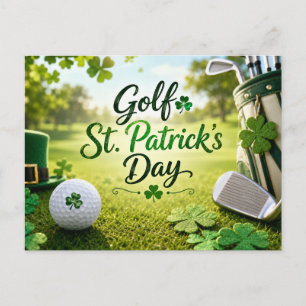 Golf St. Patrick's Day met golfbal voor golfer Feestdagenkaart