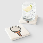 golf stenen onderzetter (Zijkant)