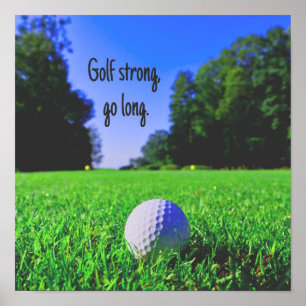 Golf sterke langwerpige golfbal poster