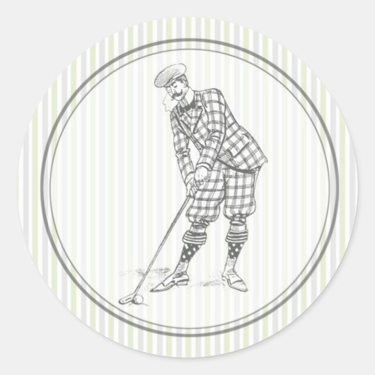  Golf Sticker - Gentleman Golfer (Voorkant)