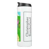 Golf Stuck in a Bunker Cartoon - Funny Thermosbeker (Geroteerd rechts)