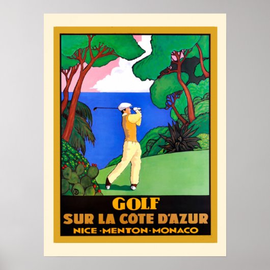  Golf Sur La Cote d Azure Poster (Voorkant)