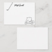 Golf sur le thème avec le nom pour la carte de not (Devant / Derrière)