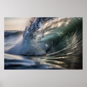 Golf surfen Oceaan Poster