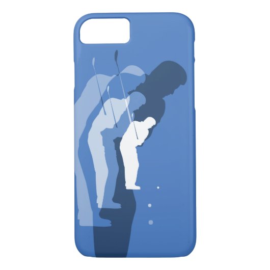 Golf Swing Abstracte telefoontas blauw Case-Mate iPhone Case (Achterkant)