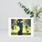Golf Swing en Miss, Briefkaart (Staand voorkant)