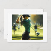 Golf Swing en Miss, Briefkaart (Voorkant / Achterkant)