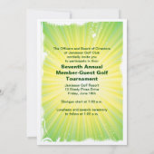 Golf Swing Golf Club Golf Tournoi Invitation (Dos)