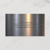 Golf Swing Logo | Metallic Visitekaartje (Achterkant)