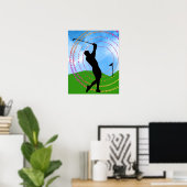 Golf Swing Poster (Thuiskantoor)