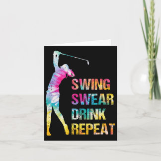  Golf Swing Swear Drink Herhaalt liefdesgolfing Kaart