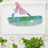 Golf Swing, tony fernandes Theedoek (Gevouwen)