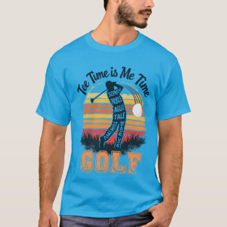 Golf Swing Typografie - Vintage Golfer Design T-shirt