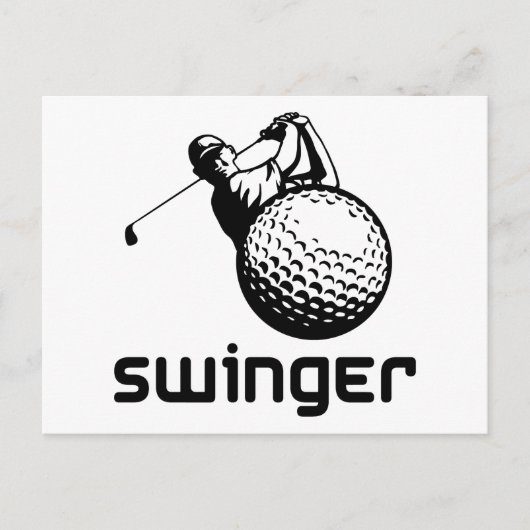 Golf Swinger Briefkaart (Voorkant)