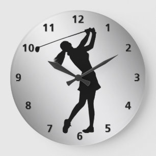 Golf Swinger, Personaliseerbare Vrouw Grote Klok