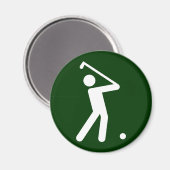 Golf Symbol Magnet Magneet (Voorkant / Achterkant)