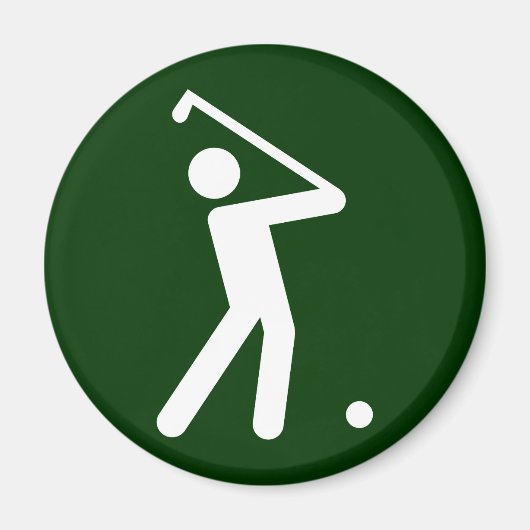 Golf Symbol Magnet Magneet (Voorkant)