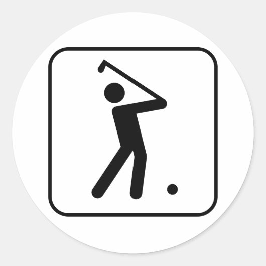 Golf Symbol Sticker (Voorkant)