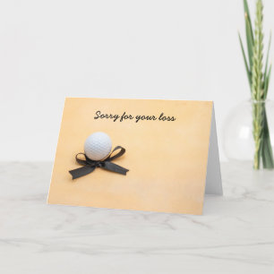 Golf sympathie voor je verlies met zwarte boog kaart