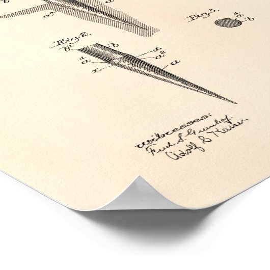 Golf T-shirt 1899 Patent Art - Old Peper Poster (Hoek)