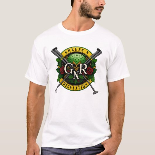 Golf T-Shirt Gun's N Roses Theme (Devant)