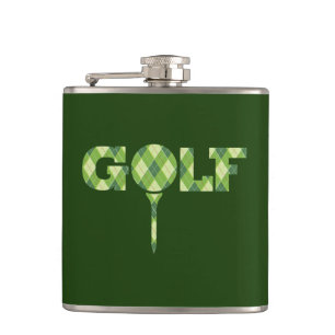 Golf t-shirt logo argyle gelaagde heupkolf heupfles