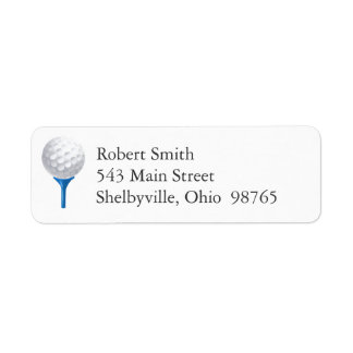 Golf T-shirt Return Address Labels