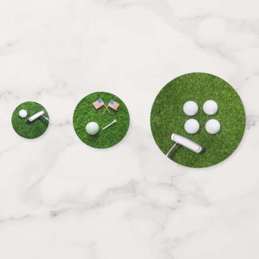 Golf table confetti ball et drapeau de l'Amérique (Devant)
