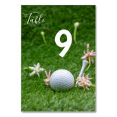 Golf Table numéro avec balle de golf et tee vert (Dos)