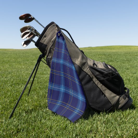 Golf Tartan bleu Motif serviette de Golfer (Vert)