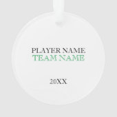 Golf Team Clubs Joueur École Année Prix Keepsaké (dos)