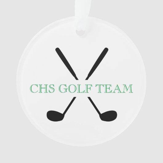 Golf Team Clubs Joueur École Année Prix Keepsaké (devant)