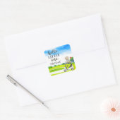 Golf Teddy Bear Boy voor Baby shower Vierkante Sticker (Envelop)
