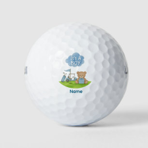 Golf Teddy Bear Het is Jongen voor Baby shower Golfballen