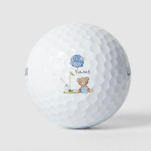 Golf Teddy Bear Het is Jongen voor Baby shower Golfballen