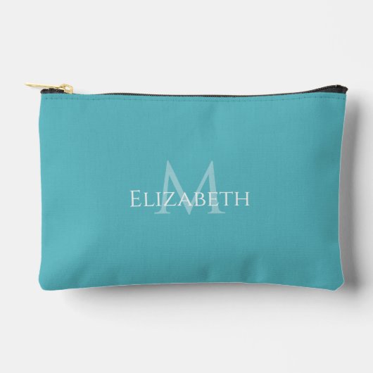 Golf Tee Golfer Teal Monogram Modern Accessory Etui (Voorkant)