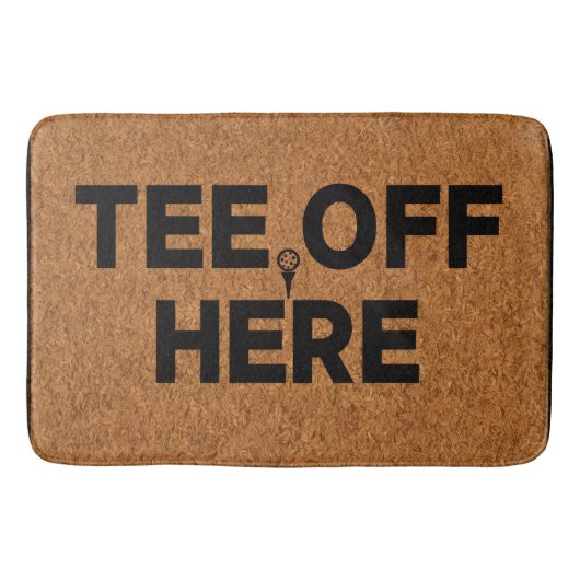 Golf tee off here badmat (Voorkant)